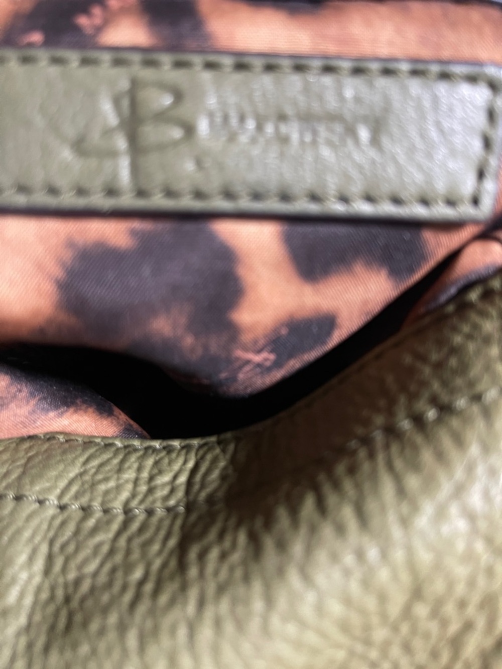b. makowsky Olive Green Braided-Handle Shoulder Bag - Picture 7 of 16